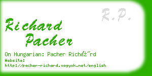 richard pacher business card